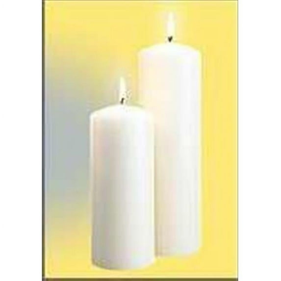 Emkay Candles 184109 Candle Ceremonial Pillar White 8 x 3