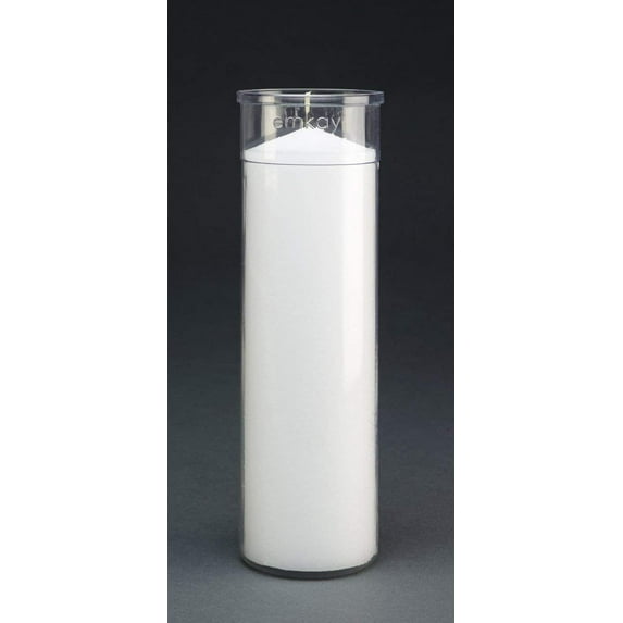 Emkay Candles - Bulk Pack of 24 White Round Paraffin Wax Six-Day Candle Inserts
