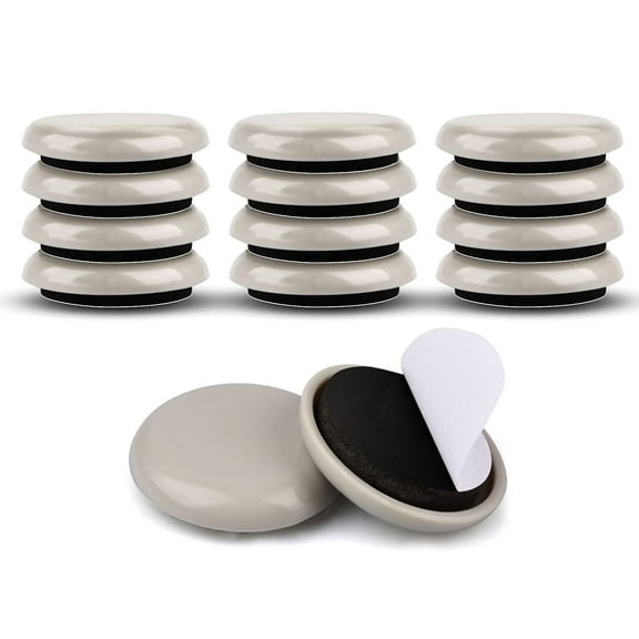 Emlimny 1-1/4" Furniture Sliders Pads for Carpet & Hardwood Floors, 12PCS Furniture Pads for Quickly and Easily Move Any Item and Protect The Floor