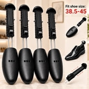 Rongsi 2 Pairs Plastic Adjustable Length Men Shoe Tree Shoe Stretcher Boot Holder Organizers Boot Holder Support Practical Shoes Shape Keeper with Tension Spring Coil for Mens US 6- 11 Black
