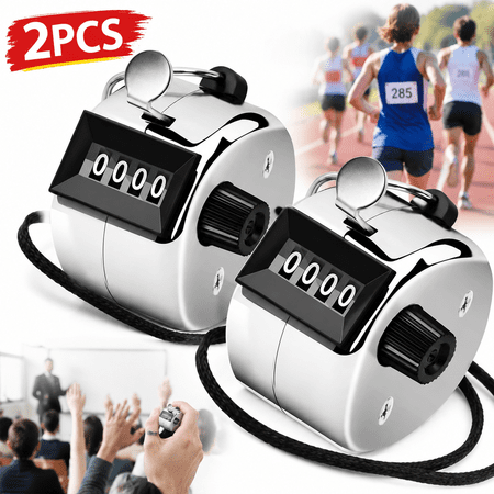 Emlimny 2 Pack Clicker Counter, Metal Hand Tally Counter Clicker, 4 Digit Mechanical Palm Click Counter for Counting Numbers, Coaching, Sports Events price history and forecast - Emlimny Emlimny-Clicker Counter