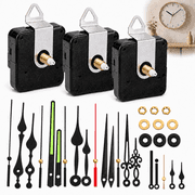 Emlimny 3 Pieces Silent Clock Mechanism Replacement Kit, Battery Operated Clock Movement Parts with 7 Pack Clock Hands Total Shaft Length 16mm,20mm,23mm