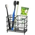 thumbnail image 1 of Rongsi Toothbrush Holders,304 Stainless Steel Bathroom Toothbrush Holder Toothpaste Holder Stand Bathroom Accessories Organizer with 4 toothbrush slots(Black), 1 of 8