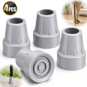 Emlimny 4 Pack Rubber Cane Tips cane tips 7/8 Heavy Duty Walking Cane Tips Replacement Rubber Cane Tips for Seniors Walking Stick, Safety Cane Crutch Accessories