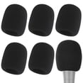 thumbnail image 1 of Emlimny 6 PCS Black Microphone Cover - Foam Mic Covers Windscreen Suitable for Most Standard Handheld Microphone, 1 of 6