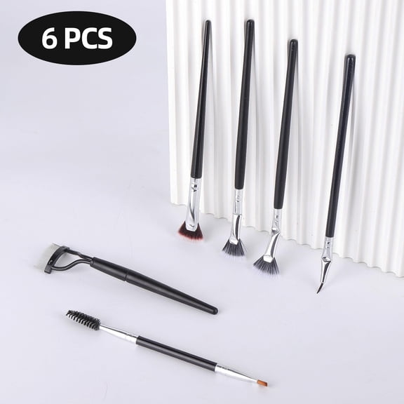Emlimny 6 Pack Eyelash & Eyebrow Combs - Dual-Ended Spoolie Brush and Lash Separator Tool, Metal Lash Comb for Eyelash Extensions, Eyebrow Grooming, Mascara Application