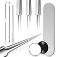thumbnail image 1 of Emlimny 8 Pcs Blackhead Remover Kit with Mirror, Pimple Popper Comedone Extractor Cleaner Professional Acne Removal Popper Tool Sets for Whitehead Popping Zit Removing Forehead, 1 of 6