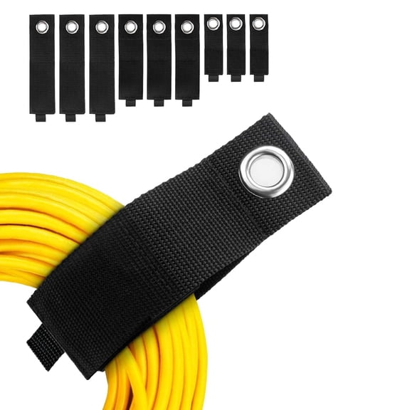 Emlimny 9 Pack Heavy Duty Storage Straps - 10/13/17 Inch Hook and Loop Hanging Extension Tool Cord Straps Organizer for Cable Management, Rope, Hoses, RV and Garage Organization