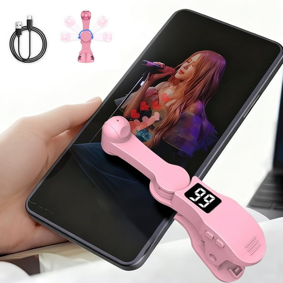 Emlimny Auto Clicker for Smart Phone,Phone Screen Device Speed Clicker for iPhone iPad Apps, Smart Automatic Screen clicker for Game,Live Broadcasts Likes, Games, Shopping, Reward Tasks (Pink)