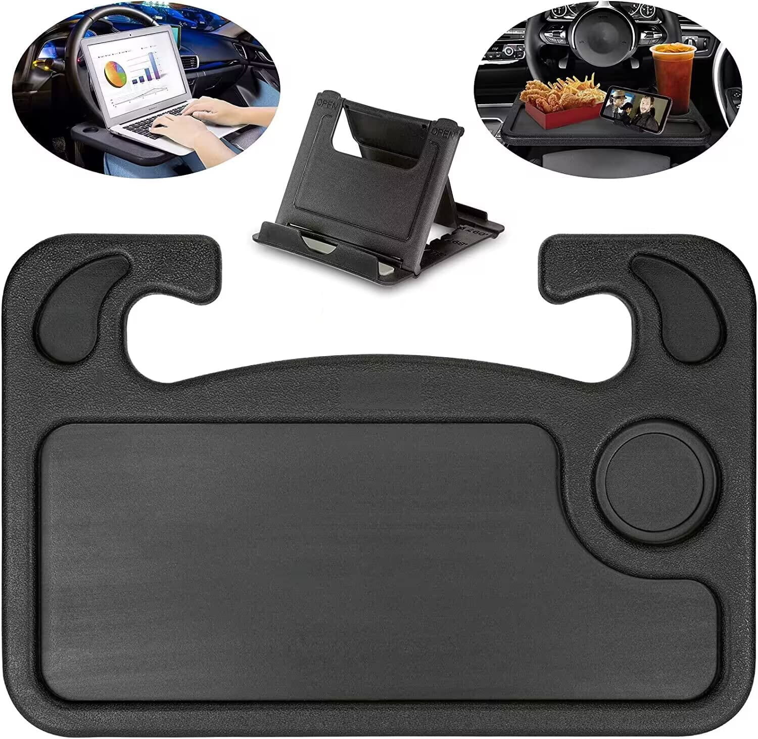 Emlimny Car Steering Wheel Desk Food Table for Car Steering Wheel