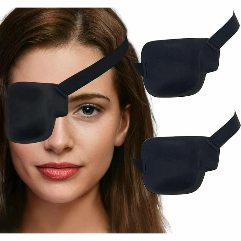 Emlimny Eye Patches for Adults and Kids, 2 Pcs 3D Eye Patch Black Adjustable Medical Eyepatch for Lazy Eye Amblyopia Strabismus and after Surgery Emlimny Eye Patches for Adults and Kids, 2 Pcs 3D Eye Patch Black Adjustable Medical Eyepatch for Lazy Eye Amblyopia Strabismus and after Surgery