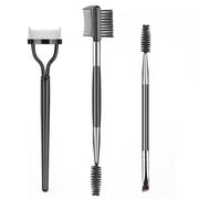 Emlimny Eyebrow Brush Eyelash Separator Brow Comb & Lash Spoolie Professional Eye Makeup Tools 3 Pieces Set