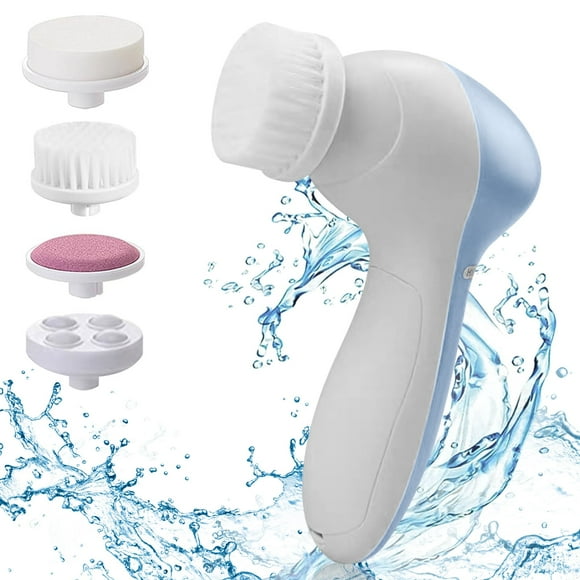 Emlimny Facial Cleansing Brush Face Scrubber Electric Exfoliating Spin Cleanser Device Waterproof Deep Cleaning Exfoliation Rotating Spa Machine - Electronic Acne Skin Washer Set
