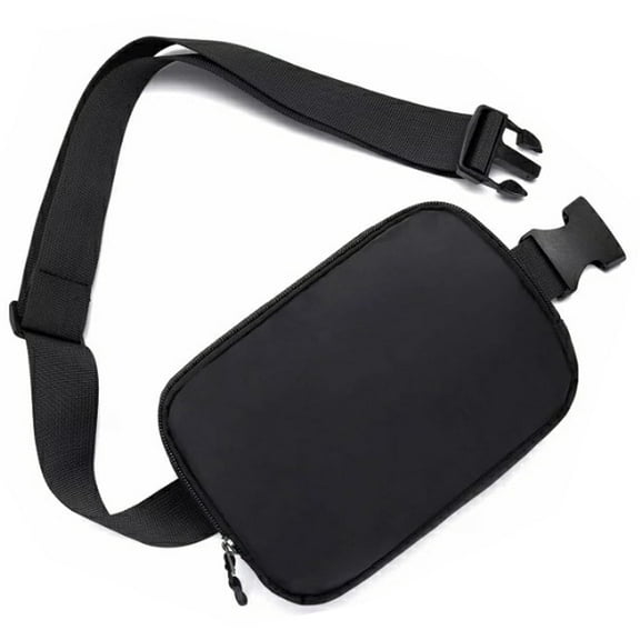 Rongsi Fanny Packs for Women Men, Fashion Waist Pack Mini Belt Bag with Adjustable Strap,Waterproof Crossbody Bag with Card Holder for Outdoor Hiking Walking Travel - Black