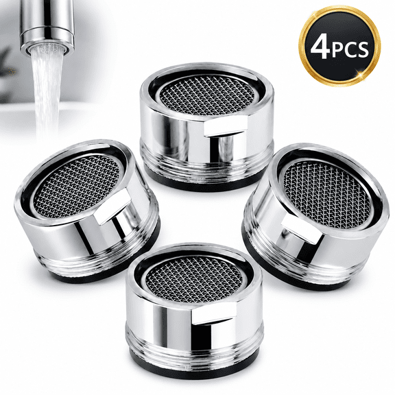 Emlimny Faucet Aerator Kitchen Sink Aerator Replacement Parts with Brass Shell 15/16-inch Male Threads Aerator Faucet Filter with Gasket for Kitchen Bathroom - 4 Pack