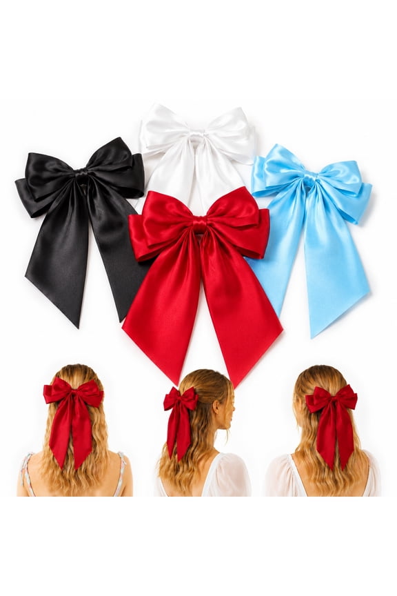 Big Hair Bows for Women, Non-Slip Hair Bow Clips, Stylish Large Bow Hair Accessories for Daily Wear & Parties