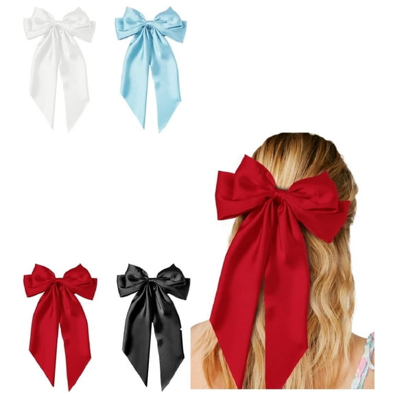 Rongsi Big Hair Bows for Women, Non-Slip Hair Bow Clips, Stylish Large Bow Hair Accessories for Daily Wear & Parties