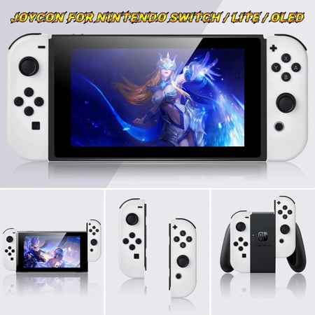 Emlimny Joypad Controller for Nintendo Switch,Wireless Game Switch Controller Support Motion Control/Dual Vibration(PB)- White