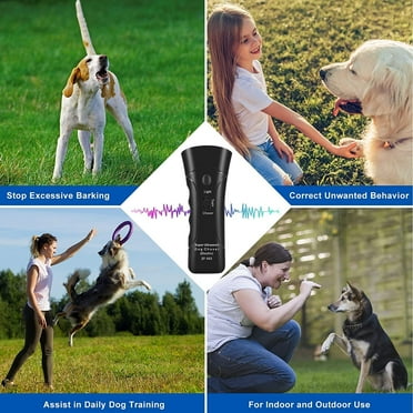 Emlimny LED Anti Barking Device, Dual Sensor Dog Barking Control Devices Dog Training Safe for All Dogs of All Ages & Breeds, 33Ft Range