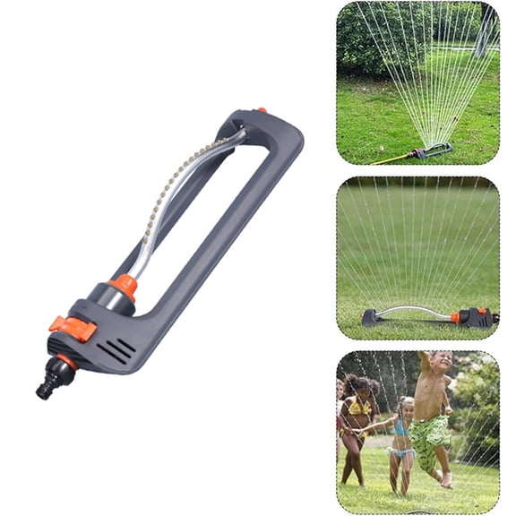 Emlimny Oscillating Sprinkler with 19-Hole Brass Nozzle 4-Way Adjustable Spray Oscillating Sprinkler, Garden Tool for Lawns up to 4,000 sq.ft,Heavy Weight Base, Built-in Spray Jet Cleaning Needle