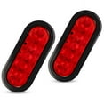 thumbnail image 1 of Emlimny Led Trailer Lights Kit,2Pcs 6" Oval Tail Lights 10 LED Marker Lights Brake Lights Stop Turn Side Utility Tail Lights Waterproof Hitch Light for Truck Trailer RV Boat,Red, 1 of 6