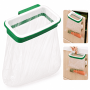 Emlimny Lunies Over The Cabinet Trash Bag Holder, 8.6" x 4.9" Plastic Grocery Bag Dispenser & Under Sink Trash Can for Kitchen, Bathroom, RV, Dorm, Office