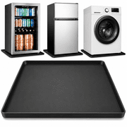 Tattom Mini Fridge Silicone Mat with Raised Edges, 24''x24''x0.5'' Under Refrigerator Mat Mini Fridge Drip Pan Prevents Appliance Leakage Water Spills, Protects