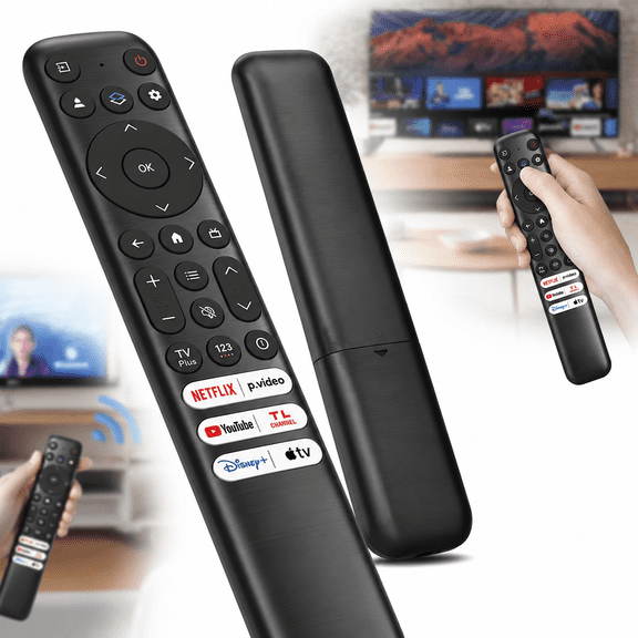 Emlimny Replacement Remote Control for TCL Google TV RC813, Compatible with TCL QM8 QM7 S5 S4 S3 Q7 Q6 Q5 Series 4K UHD HDR LED QLED QD-Mini LED Full HD Smart TVs - No Voice Control