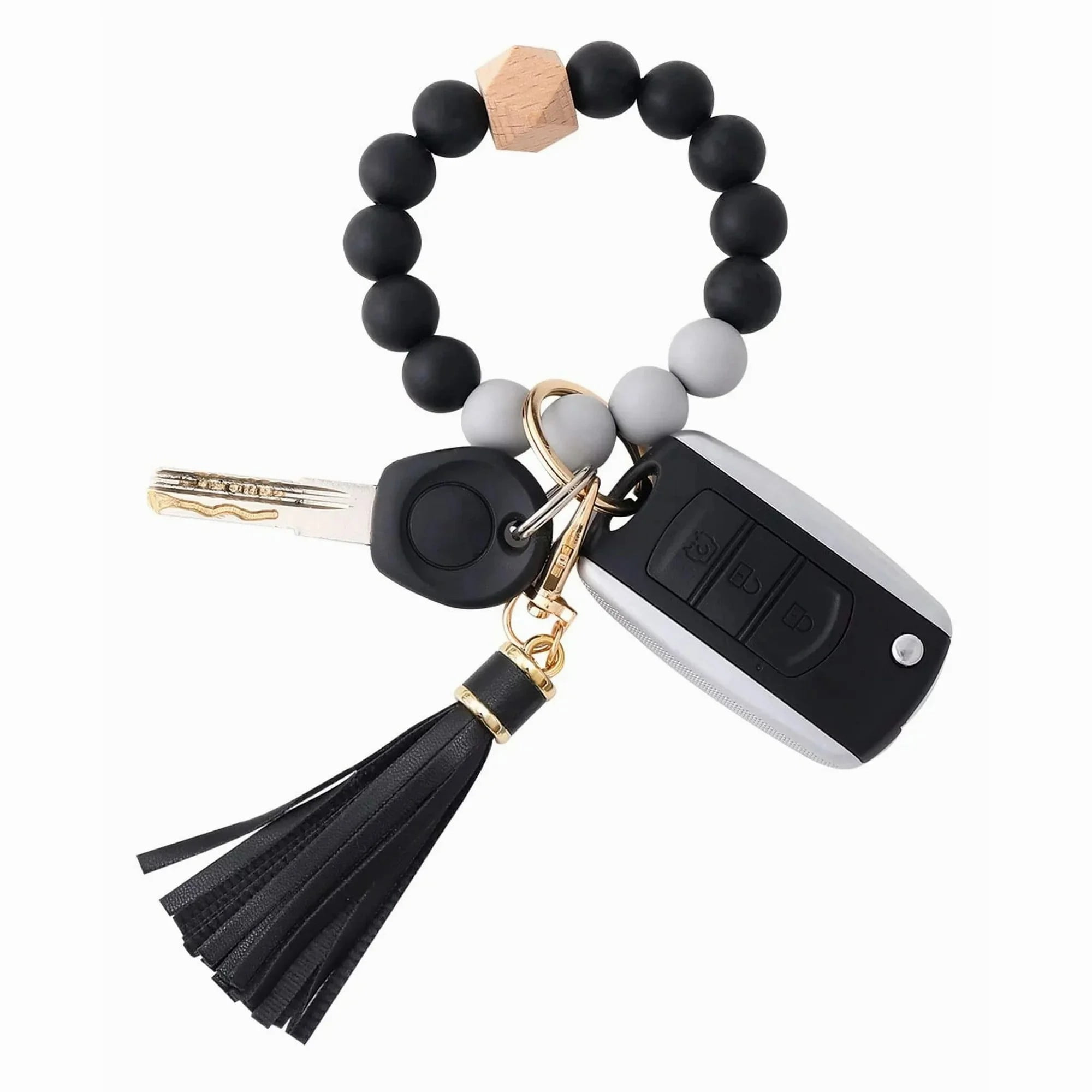 Cute Keychains For Women Silicone Key Ring Bracelet Wristlet Car