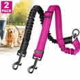 thumbnail image 1 of moopom Two Dog Lead, 2 in 1 Upgraded Double Dog Leash Attachment Combine Adjustable Strap and Shock Absorbing Bungee No Tangle Dual Training Splitter for Different Size Dogs, 1 of 7
