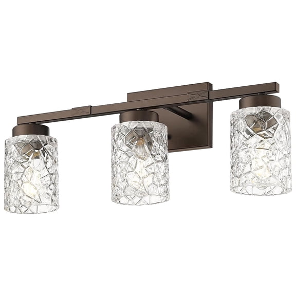 Emliviar 3-Light Farmhouse Bathroom Light Fixture, Oil Rubbed Bronze Finish, HE294B-3W ORB