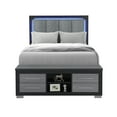 thumbnail image 1 of Emma Black-Gray Full Bed with LED and USB, 1 of 6