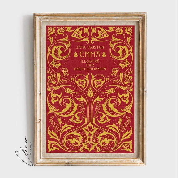 Emma Book Cover Art Print, Bookish For Book Lovers And Bookworm, Vintage, Classic Book Lover Art Home Decor #98, Unframed Poster Size 12x18