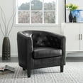 thumbnail image 1 of Emma Button Tufting Accent Arm Chair by Naomi Home-Color:Black, 1 of 3