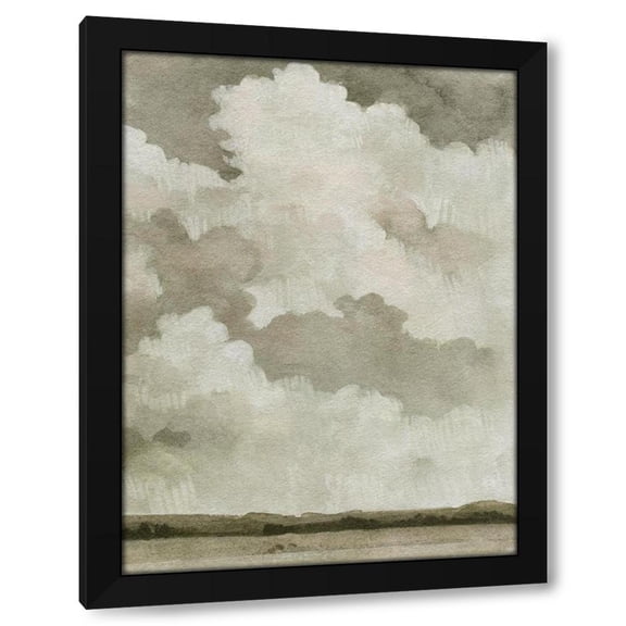 Emma Caroline 19x24 Black Modern Wood Framed Wall Art Titled - Big Dark Sky II