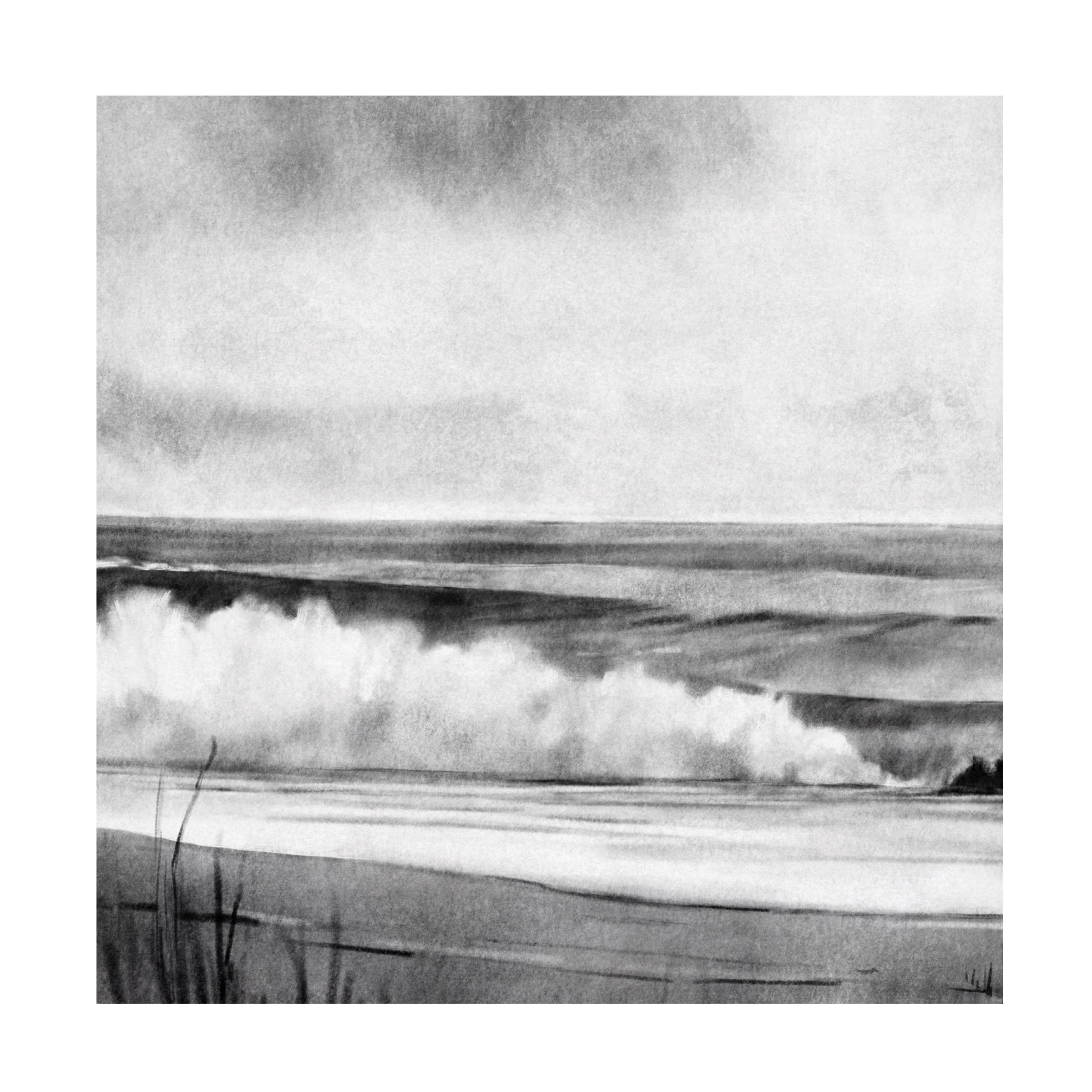 Emma Caroline 'High Tide Sketch II' Canvas Art