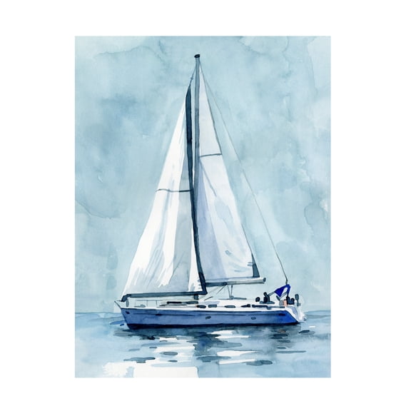 Emma Caroline 'Lone Sailboat I' Canvas Art
