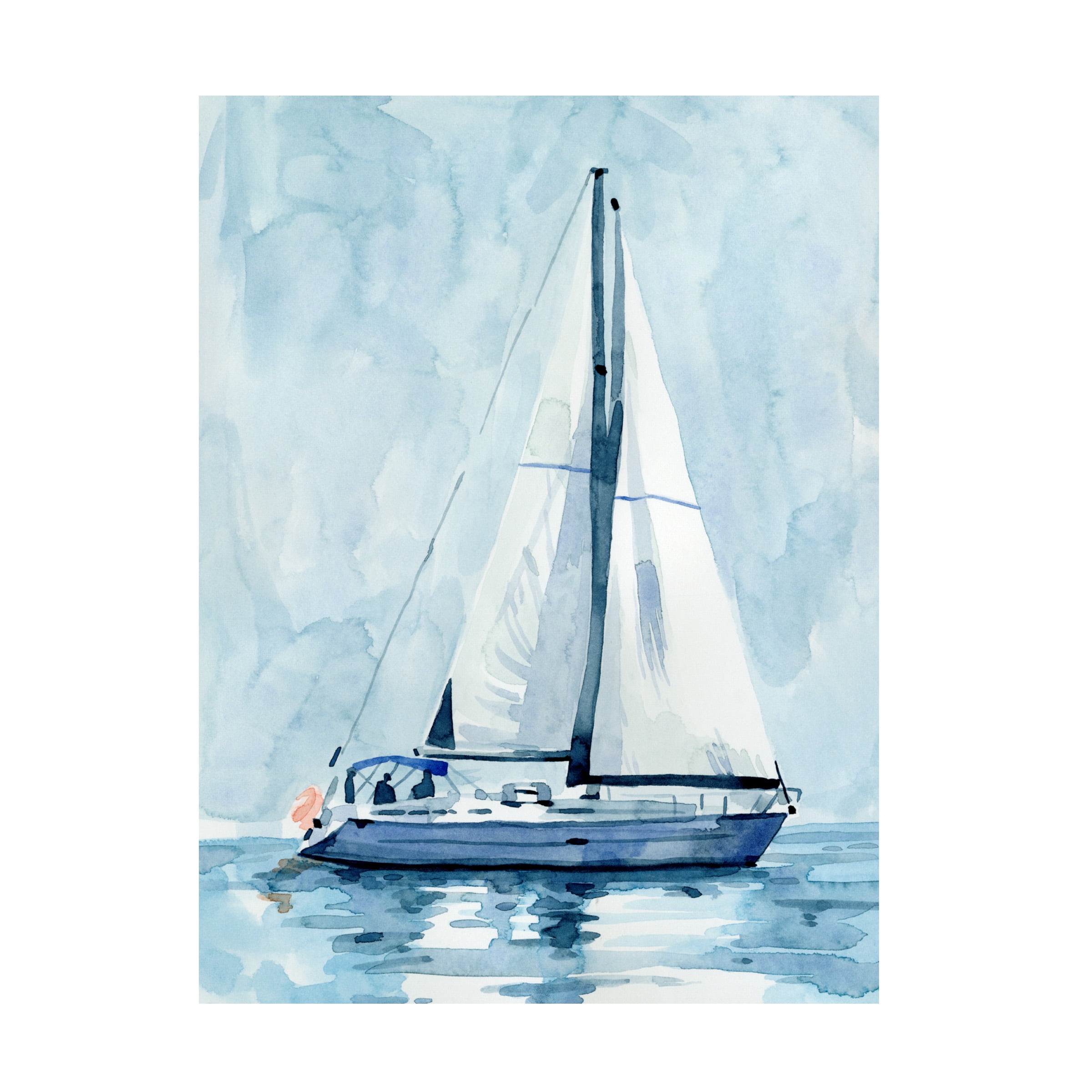 Emma Caroline 'Lone Sailboat II' Canvas Art