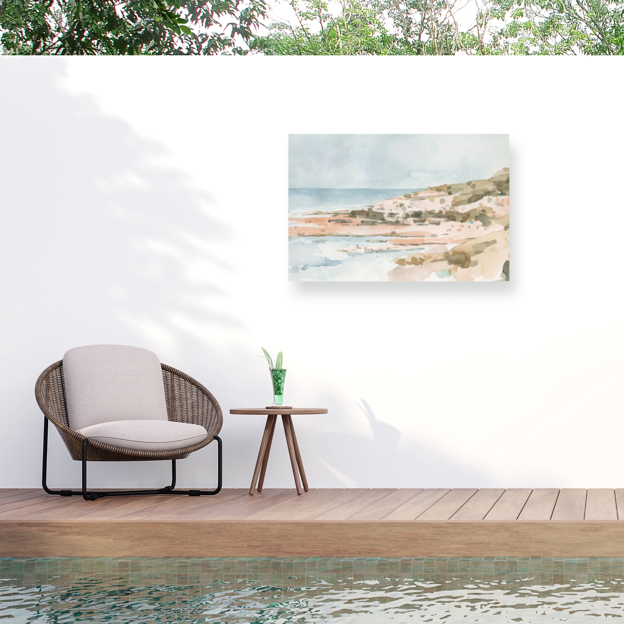Emma Caroline Neutral Seaside II 30x47 Outdoor Canvas Print