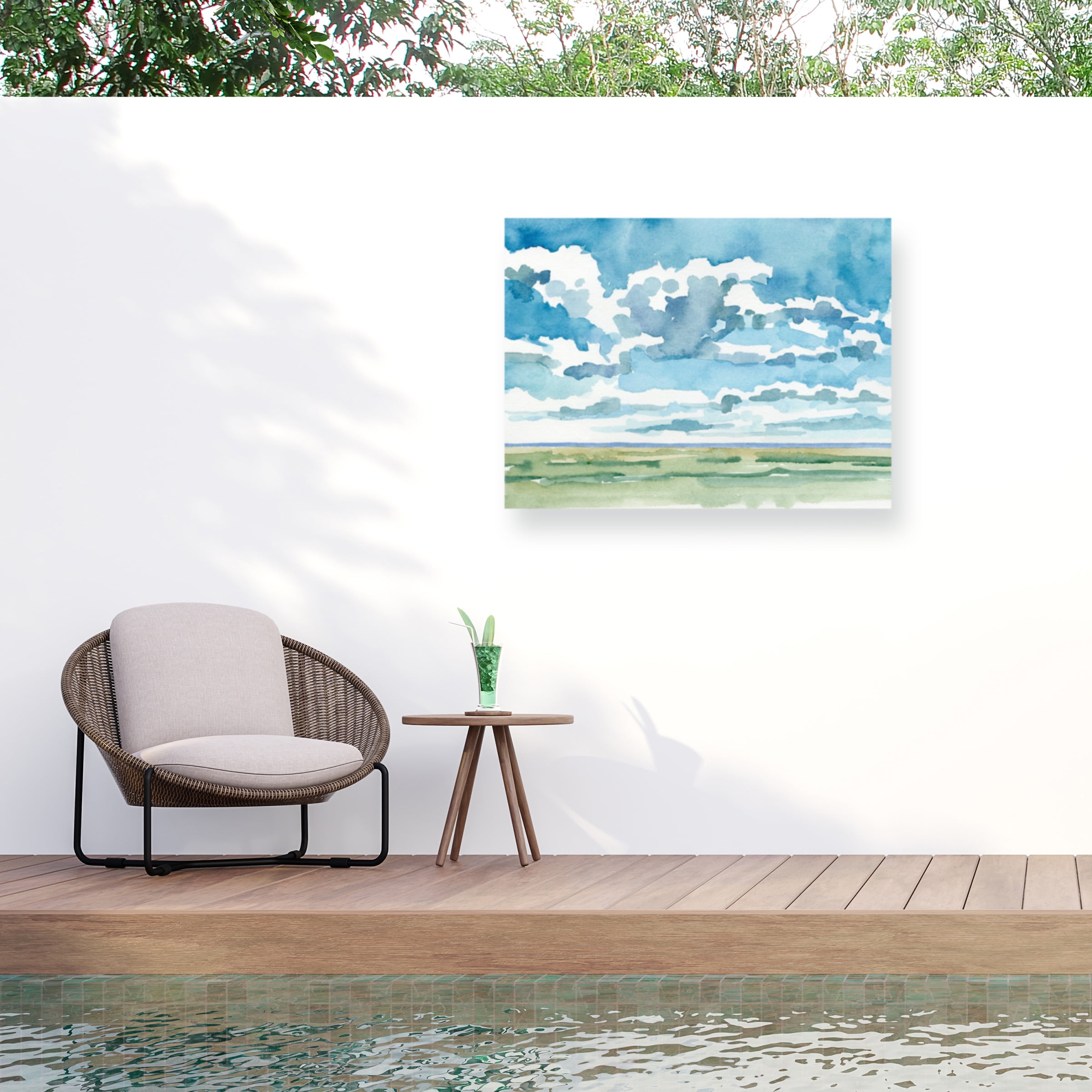Emma Caroline 'Open Sky Study I' Outdoor Canvas 14x12