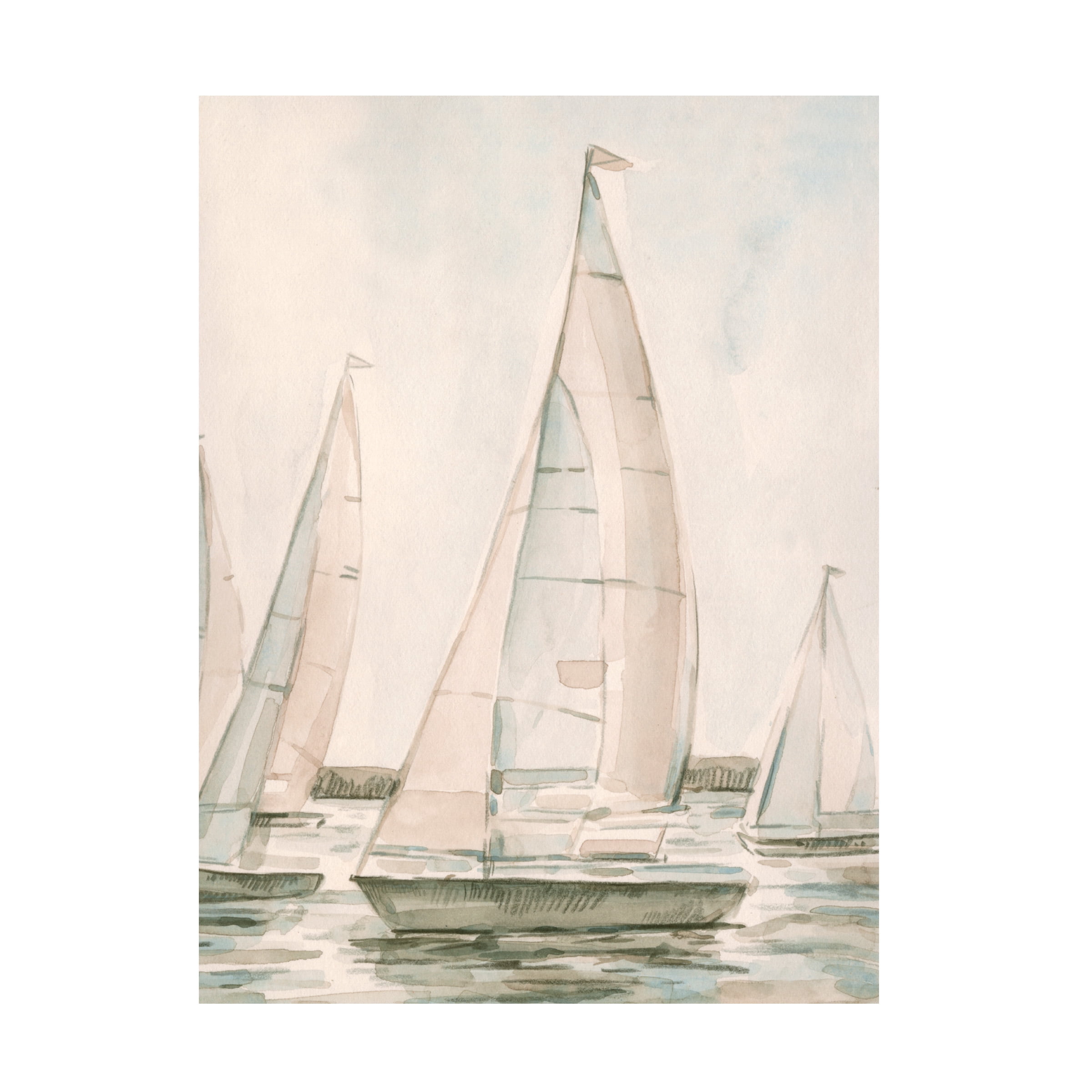 Emma Caroline 'Sail Scribble I' Canvas Art