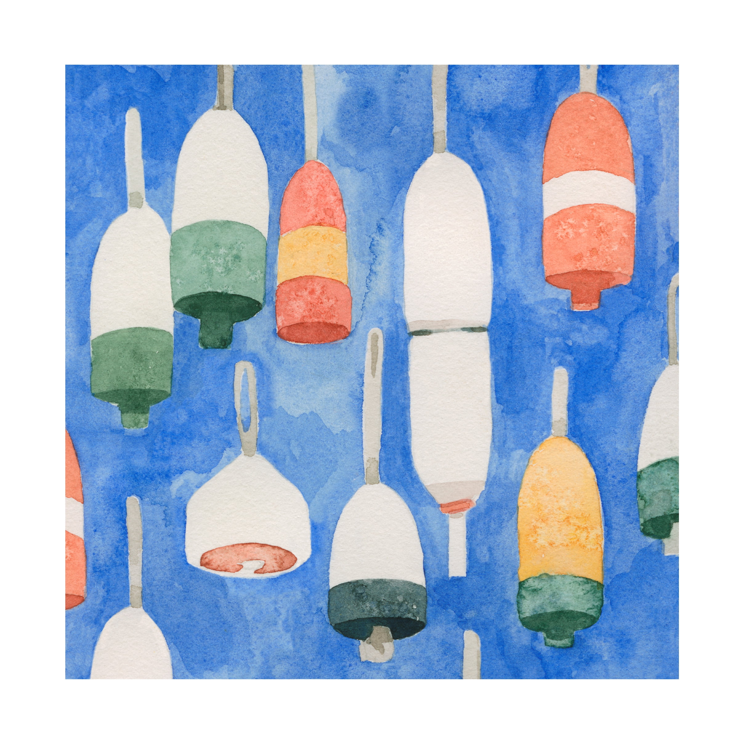 Trademark Fine Art Emma Caroline Salty Ocean Buoys I Canvas Wall Art - 24x24