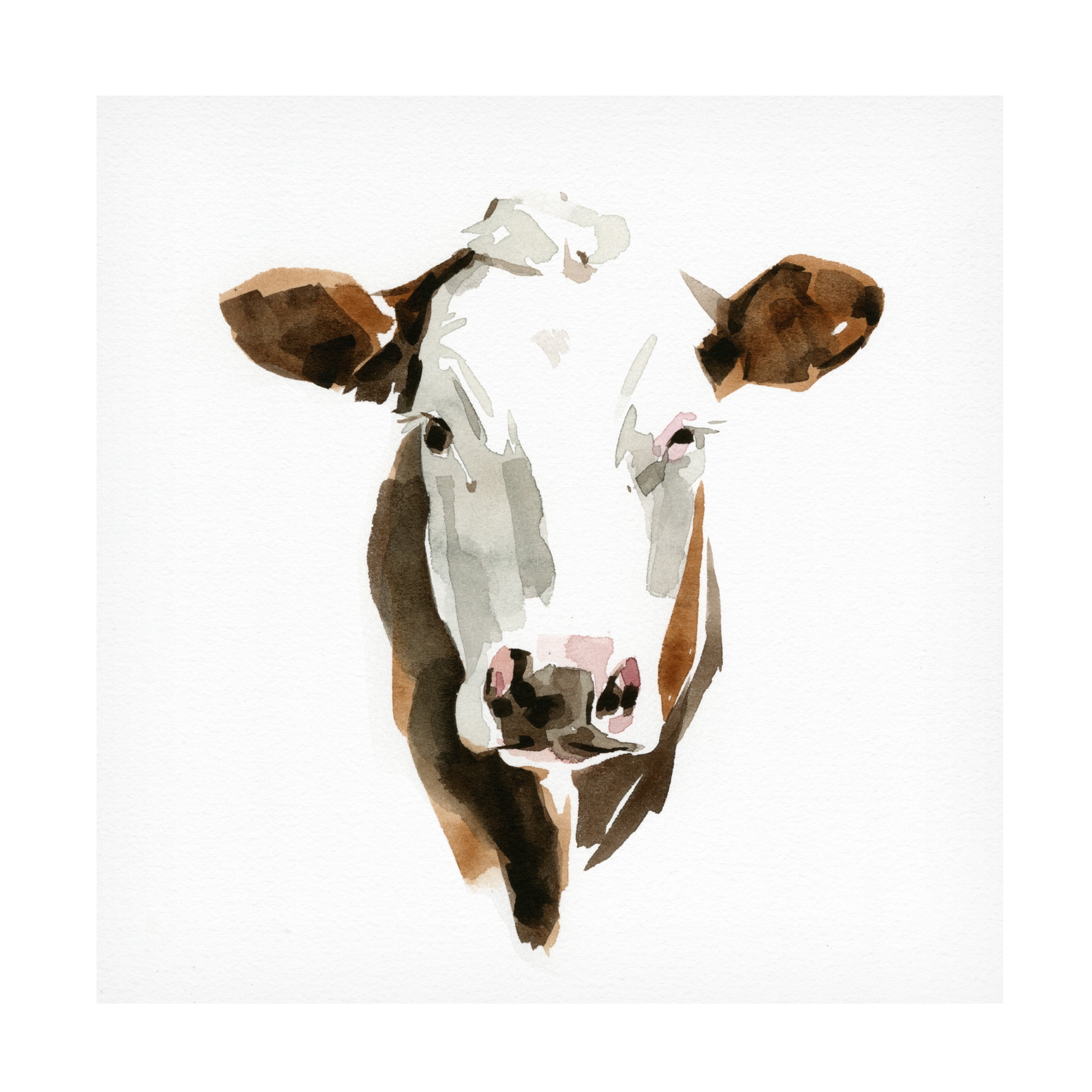 Emma Caroline 'Watercolor BoVIne III' Canvas Art
