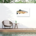 thumbnail image 1 of Emma Caroline 'Watercolor Rainbow Trout I' Outdoor All-Weather Wall Decor, 1 of 3