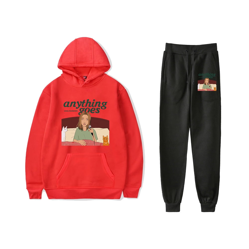Emma Chamberlain Anything Goes Hoodies Jogger Pants 2 Pieces Sets Casual Sweatshirt Sweatpant Walmart