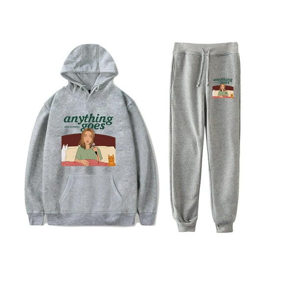Emma Chamberlain Anything Goes Hoodies Jogger Pants 2 Pieces Sets Casual Sweatshirt Sweatpant