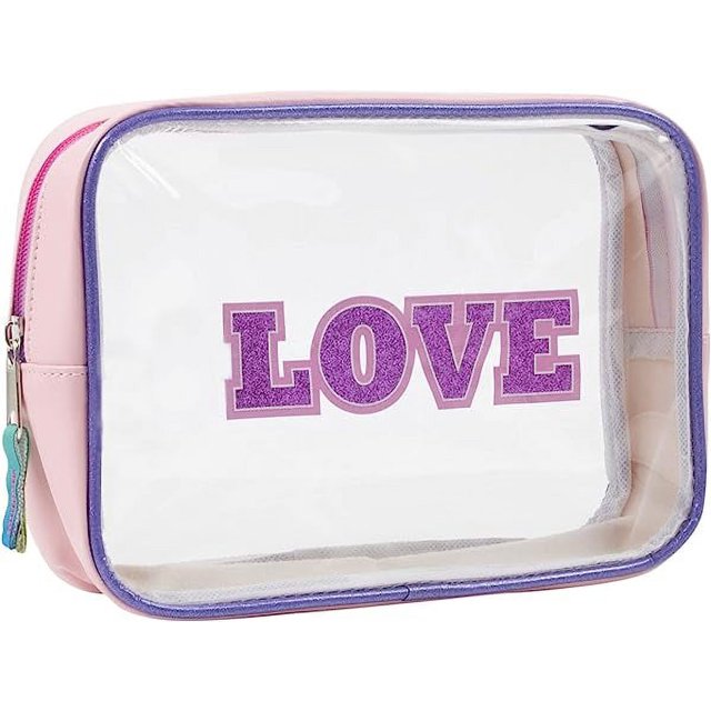 Emma & Chloe Clear Cosmetic TSA Airline Approved Toiletry Bag, Small