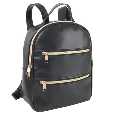 Emma & Chloe Mini Travel Backpack Purse for Women, Travel and Commuting in Midnight Black