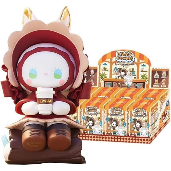 Emma Coffee ShopSeries Blind Box Action Figures Mystery Box Cute Random Toys Birthday Gifts Christmas Collectible Toy for Desktop Ornaments