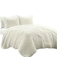 thumbnail image 1 of Lush Decor Emma Faux Fur solid color Comforter Ivory 3Pc Set King, 1 of 8